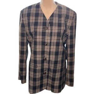 HBS LTD women’s vintage plaid jacket Size 10